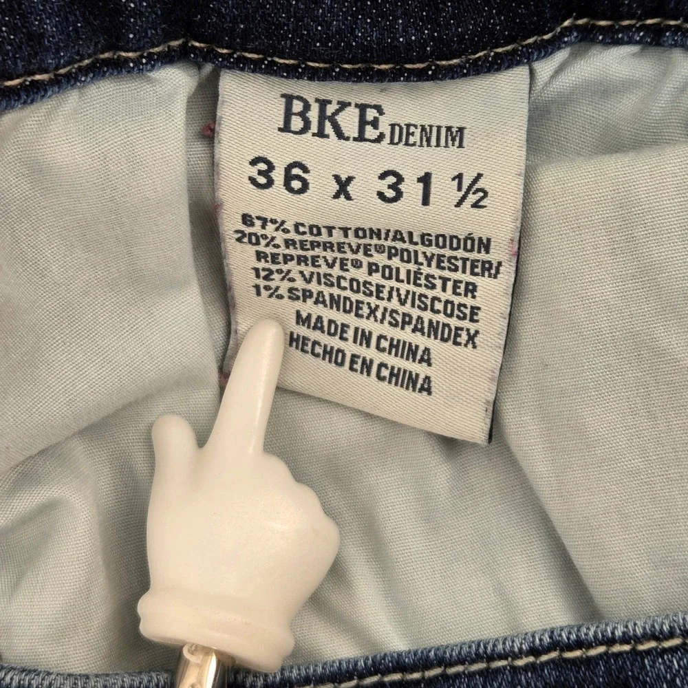 BKE Gabby Bootcut Jean 36 Blue High Rise Curvy Fit Dark Wash